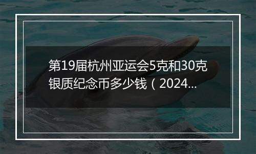 第19届杭州亚运会5克和30克银质纪念币多少钱（2024年12月30日）