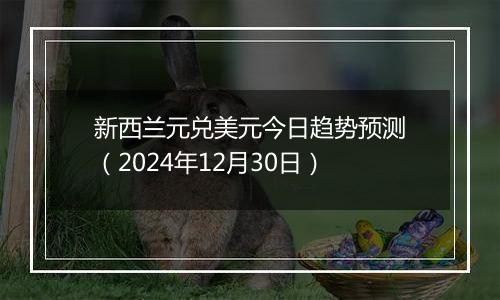 新西兰元兑美元今日趋势预测（2024年12月30日）