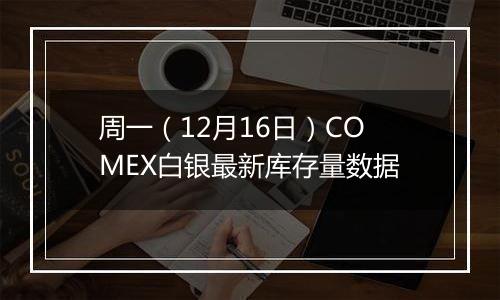 周一（12月16日）COMEX白银最新库存量数据