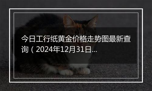 今日工行纸黄金价格走势图最新查询（2024年12月31日）