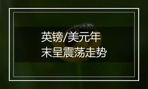 英镑/美元年末呈震荡走势