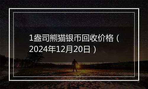 1盎司熊猫银币回收价格（2024年12月20日）